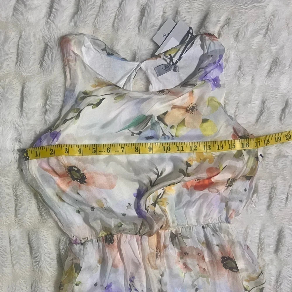 NWT LARA GUIDOTTI Silk Blend Maxi Floral Dress Made in Italy - Picture 9 of 13